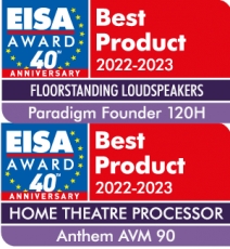 EISA díjat nyert a Paradigm Founder 120H és az Anthem AVM 90